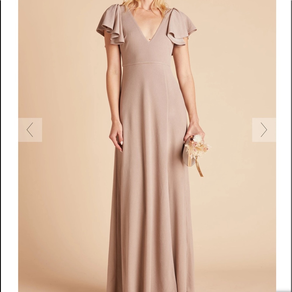 Hannah Crepe Taupe Dress